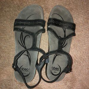 ABEO BIO Basha Post Black Sandals, size 9.5 like-n